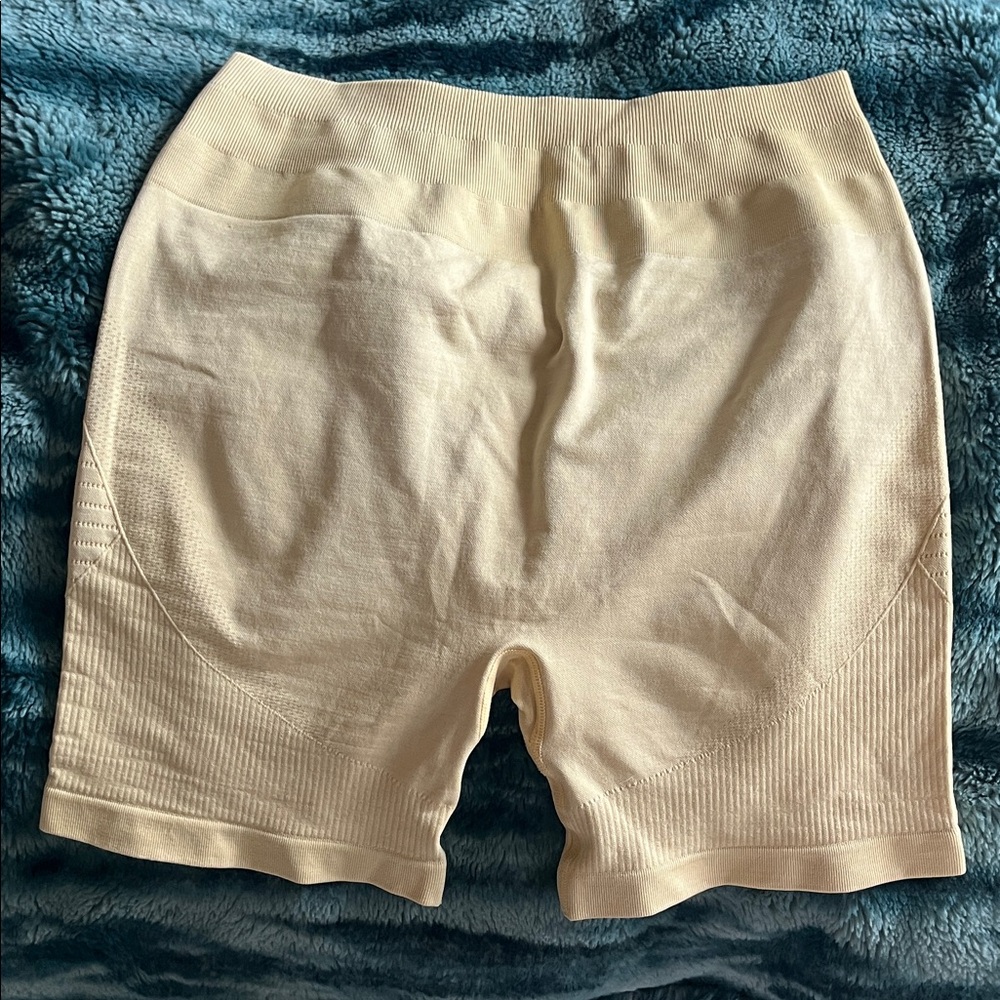 Yellow Alphalete biker shorts